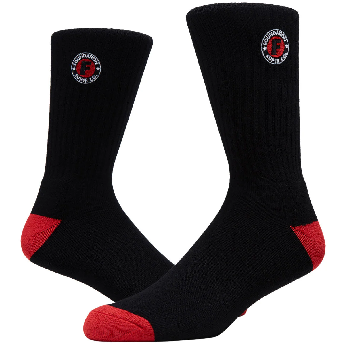 FOUNDATION CIRCLE F SOCK BLACK