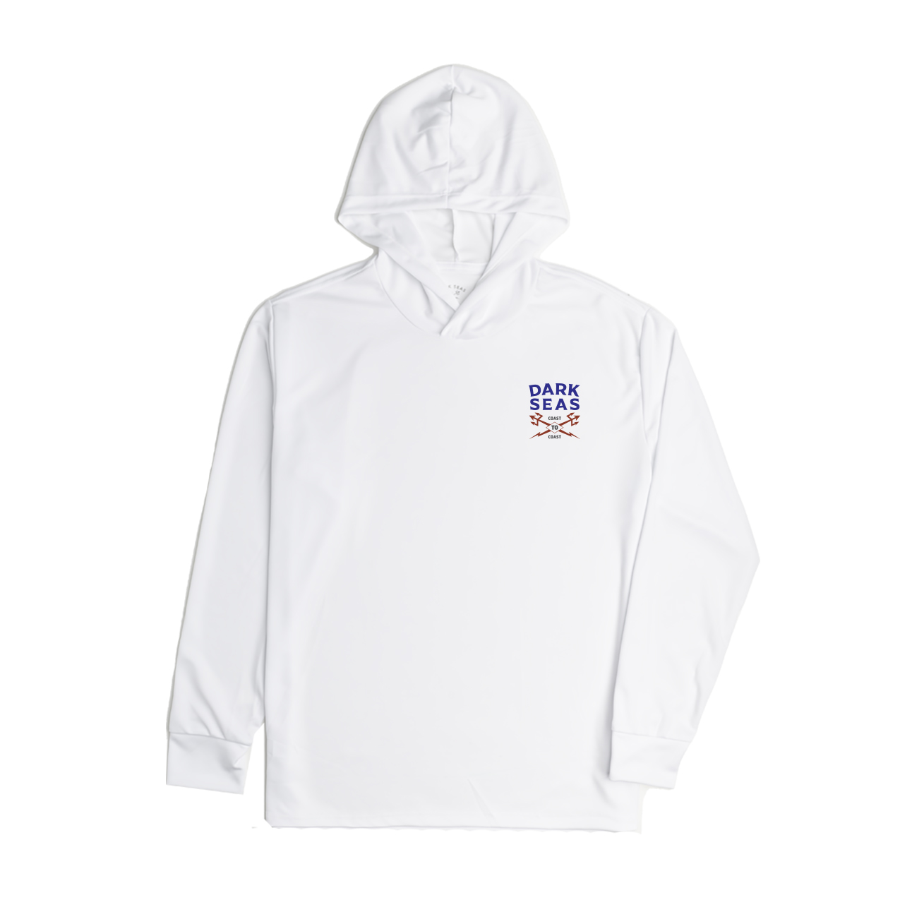 DARK SEAS BOUNDARY LINE BOUNDARY LINE UV HOOD L/S TEE WHITE - Image 2