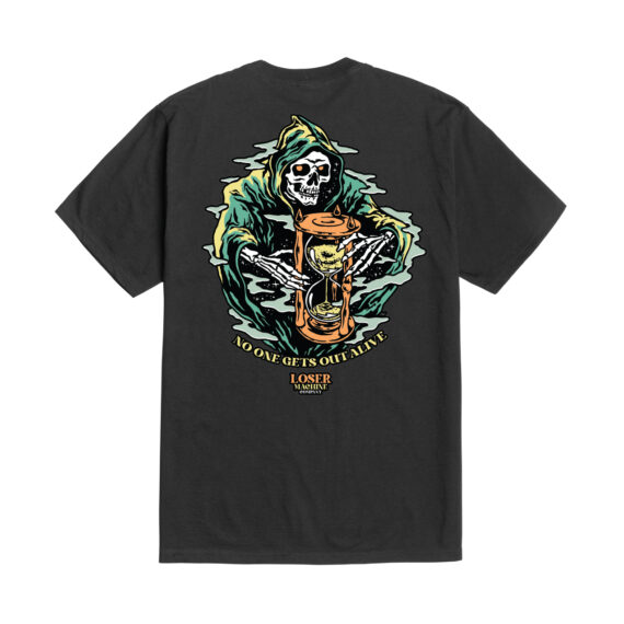 LOSER MACHINE TIME'S UP STOCK TEE BLACK