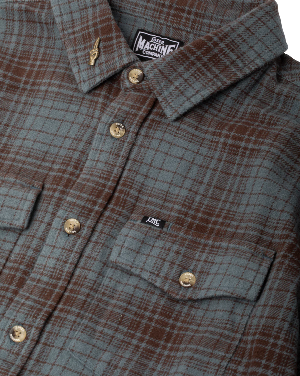 LOSER MACHINE SLAUGHTER WOVEN BROWN/BLUE - Image 3