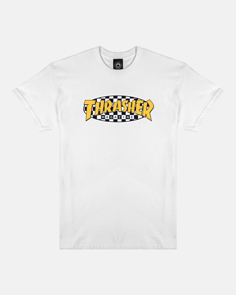 THRASHER CHECKERED OVAL T-SHIRT WHITE