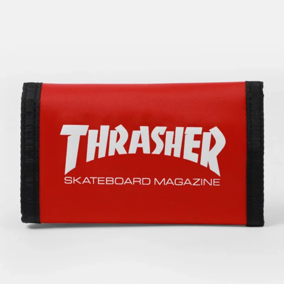 THRASHER SKATE MAG VELCRO WALLET RED