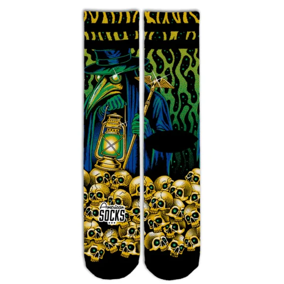 AMERICAN SOCKS BLACK PLAGUE MID HIGH