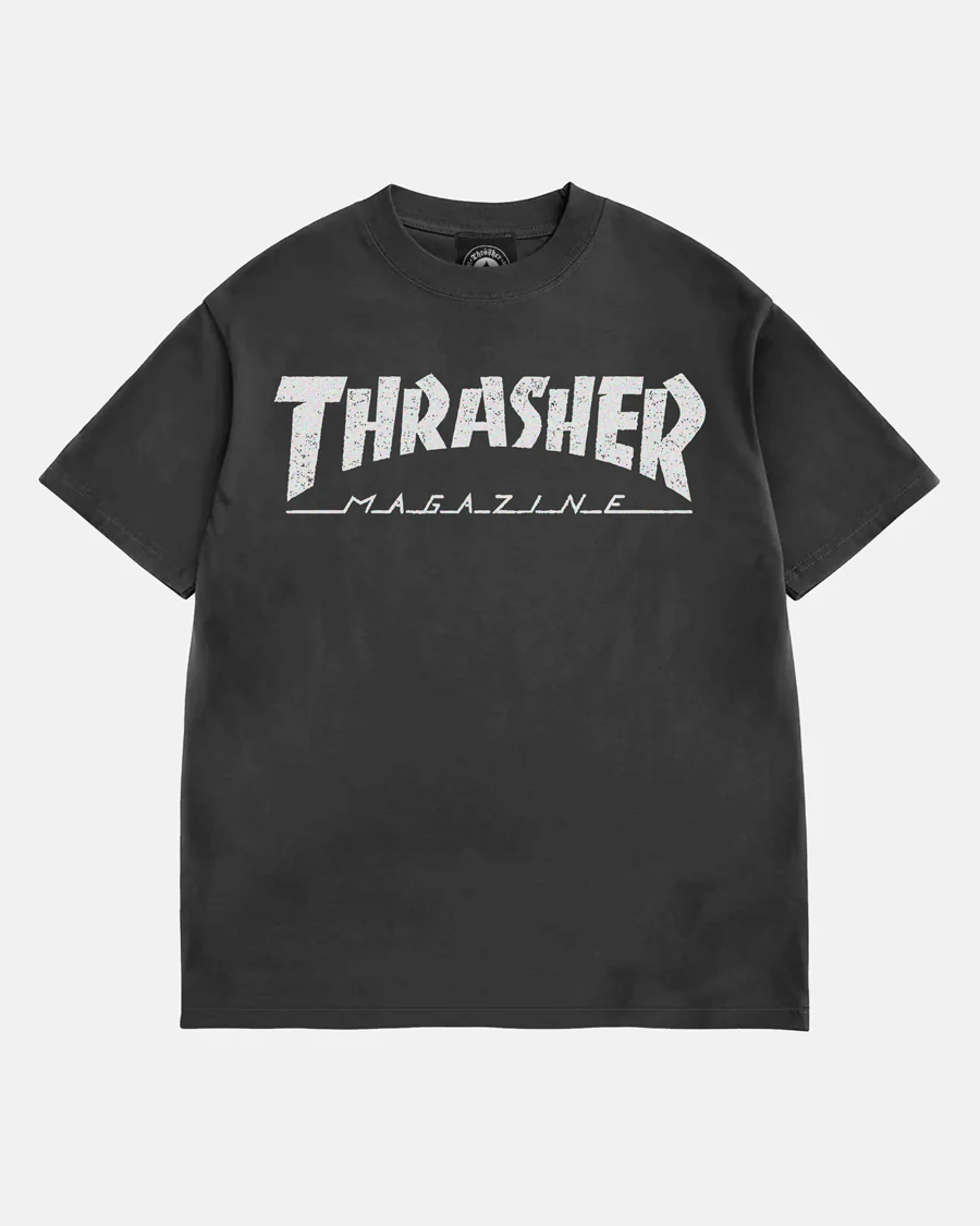 THRASHER MAG LOGO VINTAGE T-SHIRT BLACK