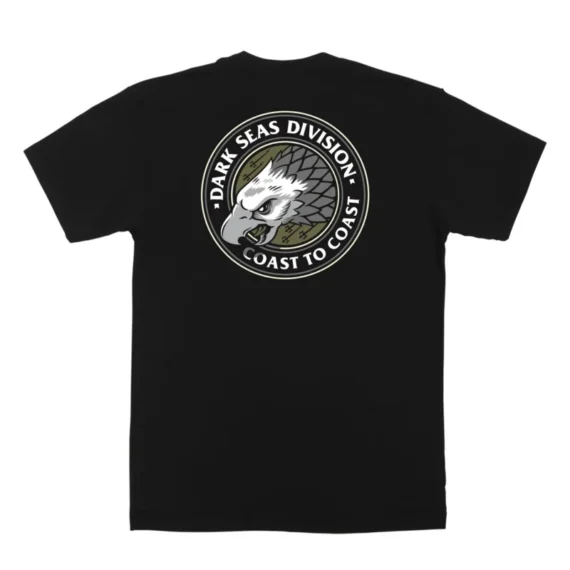 DARK SEAS CENTER POINT RECYCLED S/S T-SHIRT BLACK