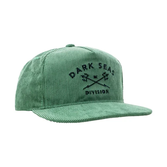 DARK SEAS TRIDENTS CORDUROY CAP GREEN OS