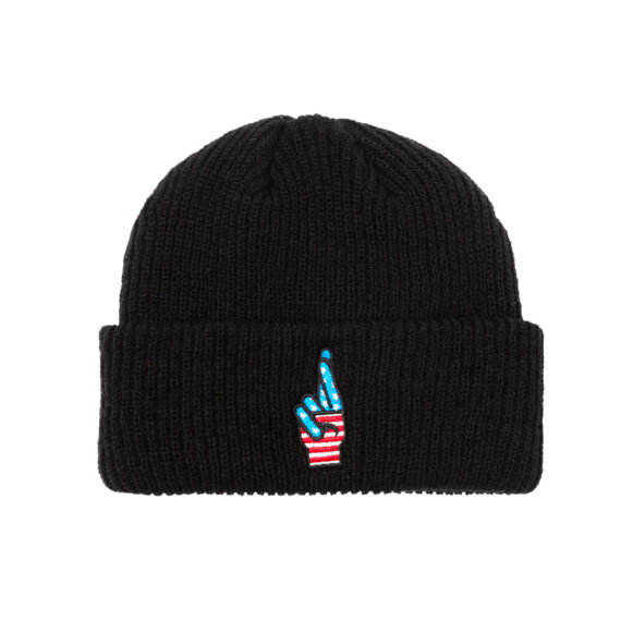 LOSER MACHINE DOUBLE CROSS BEANIE BLACK