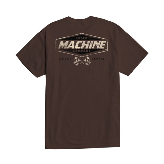 LOSER MACHINE GRAVEL ROAD STOCK TEE JAVA BROWN