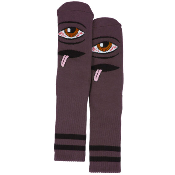 TOY MACHINE BLOODSHOT EYE SOCK EGGPLANT OS