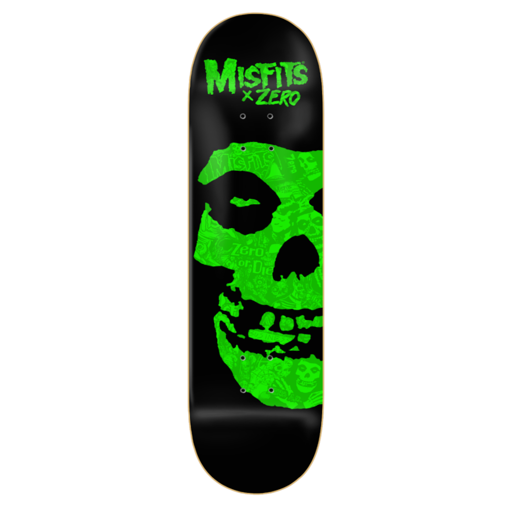 ZERO MISFITS FIEND SKULL COLLAGE GREEN