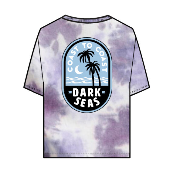 DARK SEAS WATERWAYS S/S T-SHIRT PURPLE TONAL BLOTCH