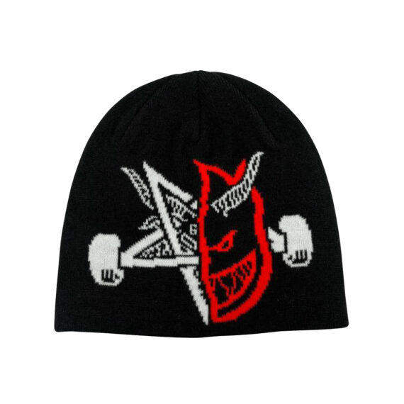 THRASHER X SPITFIRE THRASH & BURN SKULLY BEANIE BLACK OS