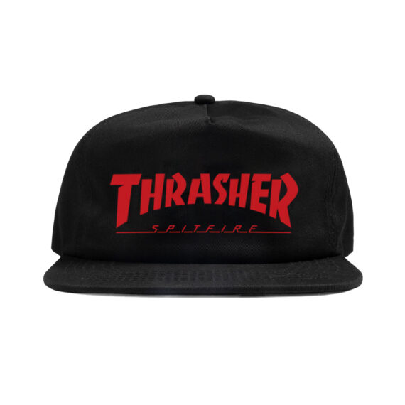 THRASHER X SPITFIRE SNAPBACK BLACK OS