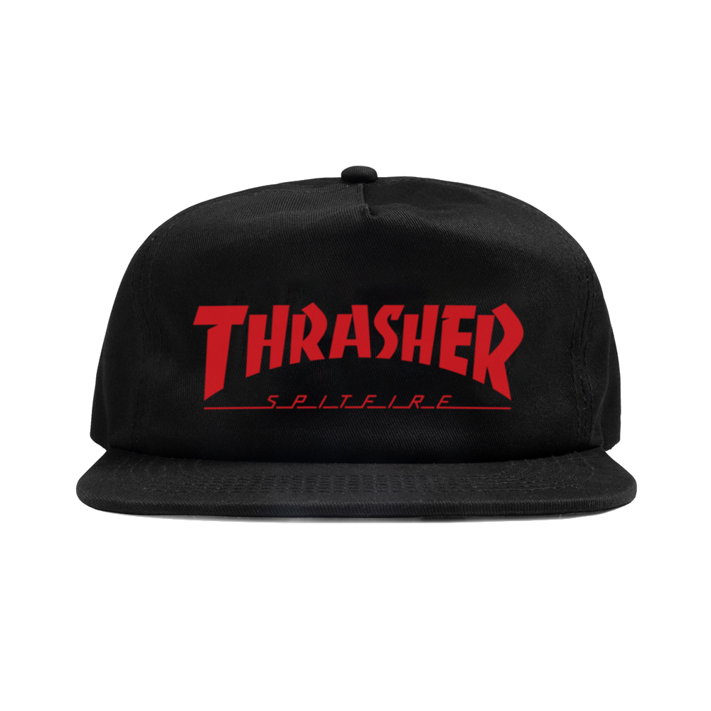 THRASHER X SPITFIRE SNAPBACK BLACK OS
