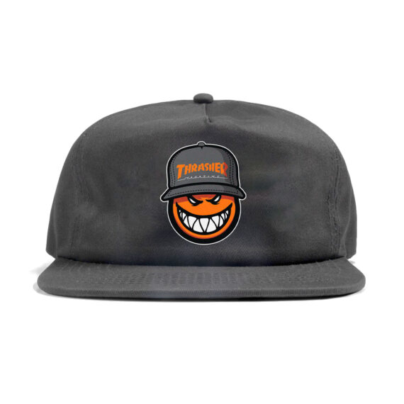 THRASHER  X SPITFIRE SF LOC SNAPBACK CHARCOAL OS