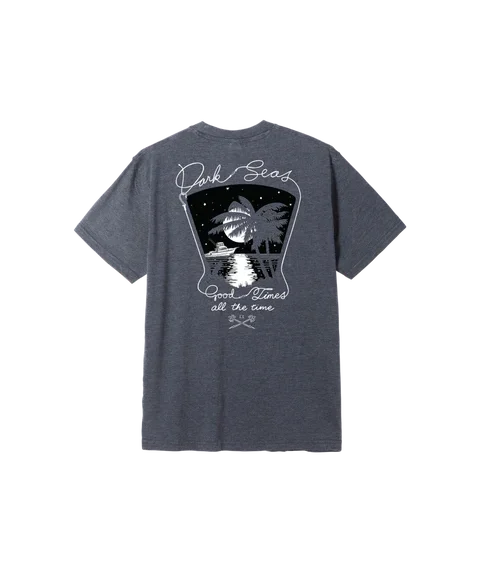 DARK SEAS NITE LINE TEE HEATHER NAVY