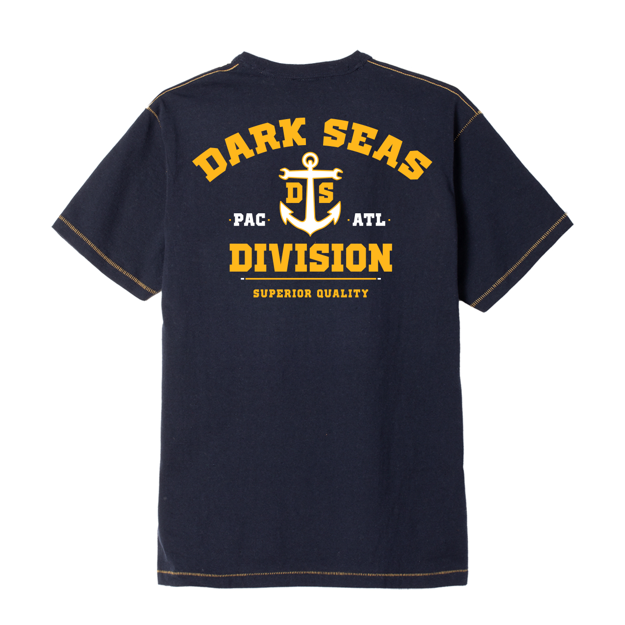 DARK SEAS REGIMEN TEE HEATHER NAVY