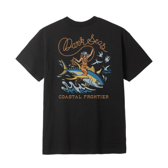 DARK SEAS RIDE 'EM WET TEE HEATHER BLACK