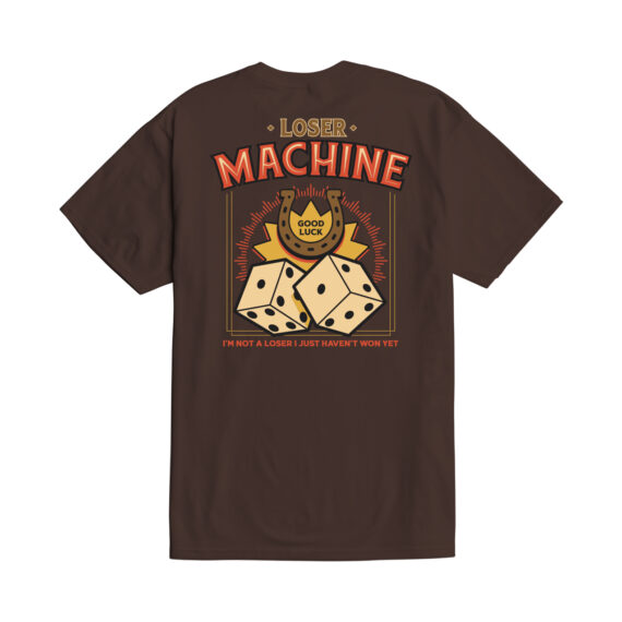 LOSER MACHINE GAMBLING HOUSE TEE JAVA BROWN