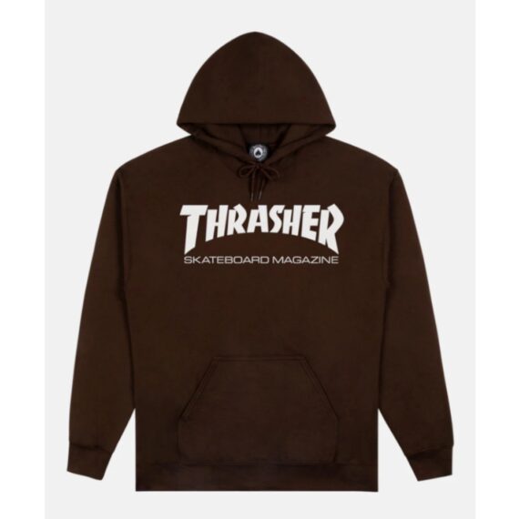 THRASHER SKATE MAG HOODIE DARK CHOCOLATE/WHITE