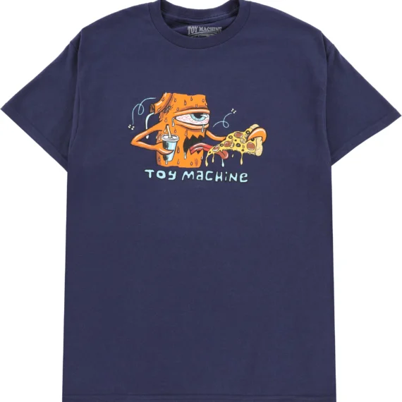 TOY MACHINE PIZZA TEE NAVY