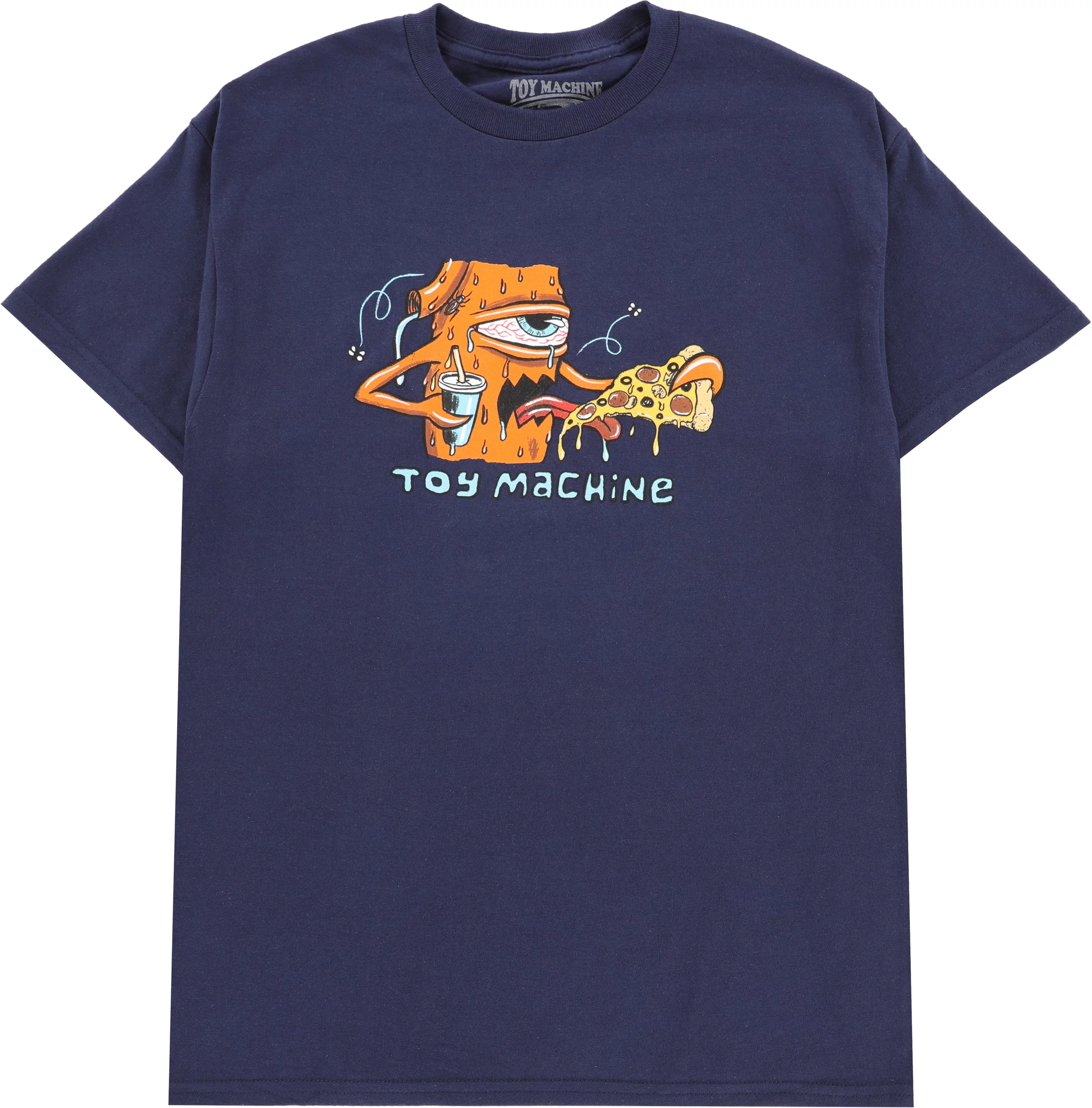 TOY MACHINE PIZZA TEE NAVY