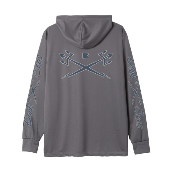DARK SEAS HEADWAY UV HOODED LS TEE GRANITE GREY