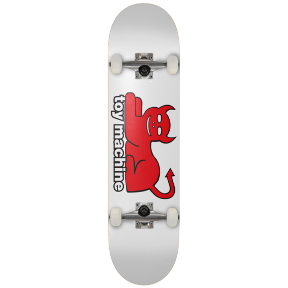 TOY MACHINE DEVIL CAT WHITE COMPLETE 8.0