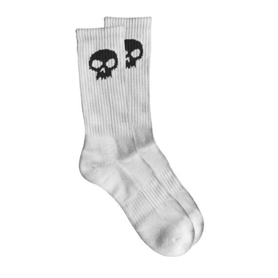 ZERO SINGLE SKULL SOCKS WHITE OS