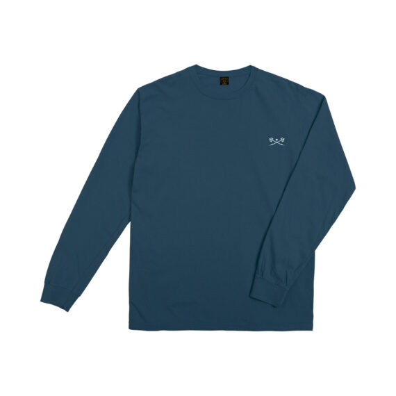 DARK SEAS GO-TO PIGMENT L/S TEE TOPAZ BLUE