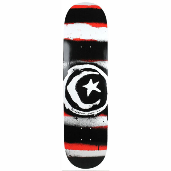 FOUNDATION STAR & MOON RED DISTRESSED DECK 8.0