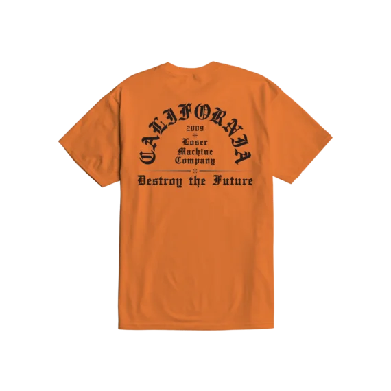 LOSER MACHINE ESTABLISHED S/S TEE SAFETY ORANGE
