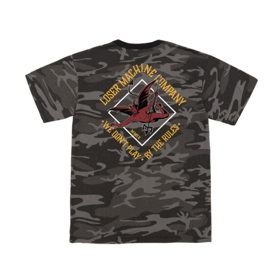 LOSER MACHINE SINISTER SQUADRON S/S TEE BLACK CAMO
