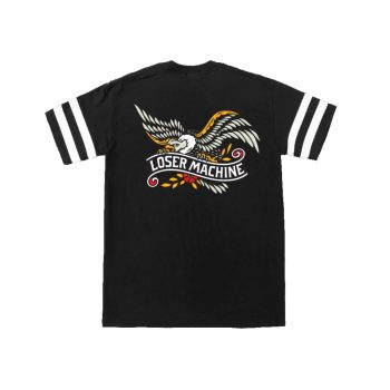 LOSER MACHINE GLORY BOUND TWO STRIPE JERSEY BLACK/WHITE