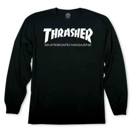 THRASHER SKATE MAG L/S TEE BLACK