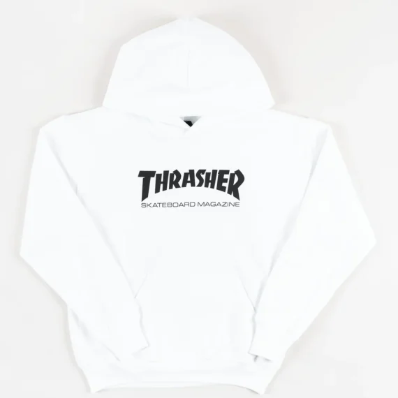 THRASHER SKATE MAG YOUTH HOODIE WHITE
