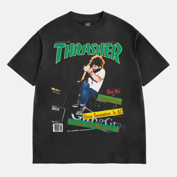 THRASHER FEBRUARY 1987 VINTAGE S/S TEE BLACK