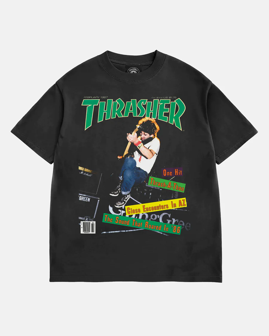 THRASHER FEBRUARY 1987 VINTAGE S/S TEE BLACK
