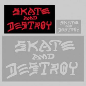THRASHER SKATE AND DESTROY MEDIUM STICKER (PACK)