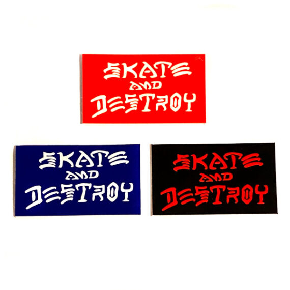 THRASHER SKATE AND DESTROY SMALL STICKER (PACK)
