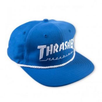 THRASHER LOGO ROPE SNAPBACK BLUE OS