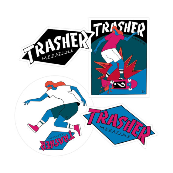 THRASHER TRASHER STICKER (4 PACK)