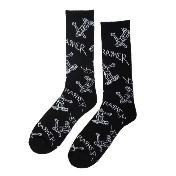 THRASHER GONZ LOGO CREW SOCK BLACK OS