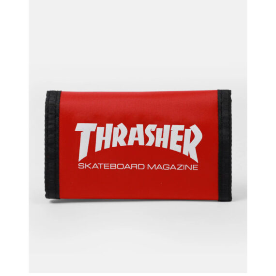 THRASHER SKATE MAG VELCRO WALLET RED