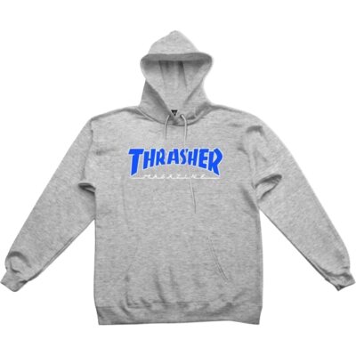 THRASHER OUTLINED HOODIE LT STEEL/BLUE