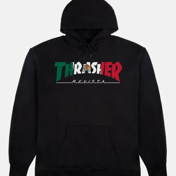 THRASHER MEXICO HOODIE BLACK