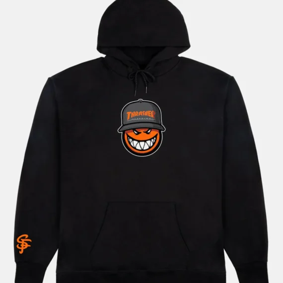THRASHER X SPITFIRE SF LOC HOODIE BLACK