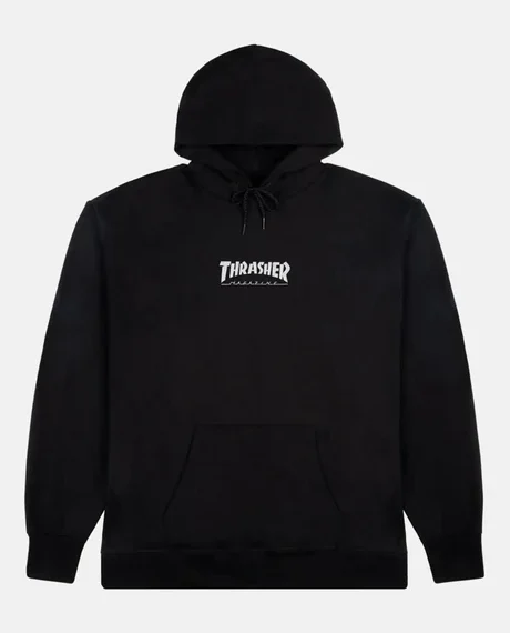THRASHER HW EMBROIDERY MAG LOGO HOODIE BLACK