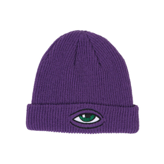 TOY MACHINE SECT EYE DOCK BEANIE PURPLE OS