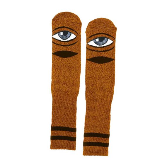 TOY MACHINE SECT EYE SOCK HEATHER BROWN OS
